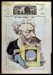 Karikatyr av Jules Verne (1828-1905) från "L